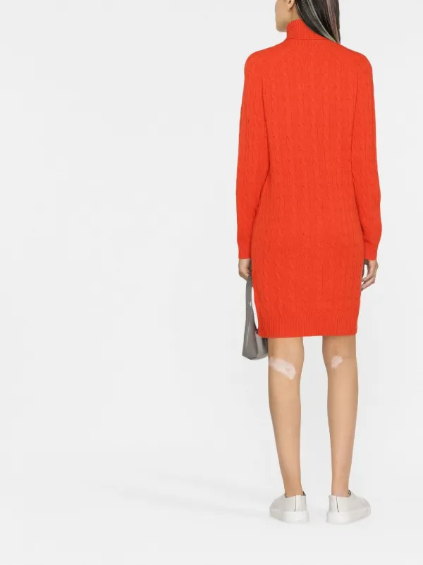 Polo Ralph Lauren roll-neck cable-knit Dress - Farfetch