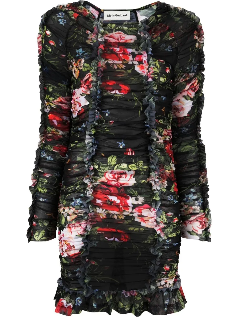 

Molly Goddard Harley floral-print dress - Black