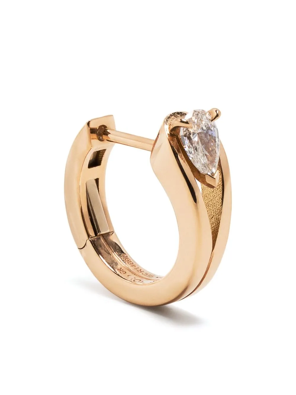 

Repossi 18kt rose gold diamond huggie earring