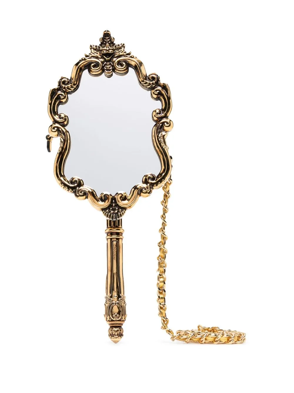 

Moschino bolsa crossbody mini con motivo de espejo - Dorado
