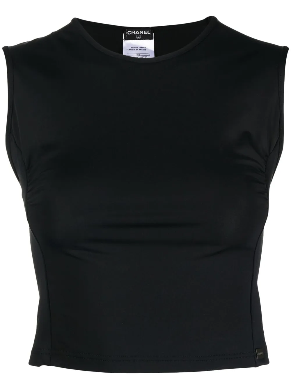 

Chanel Pre-Owned top corto con detalle fruncido 2000 - Azul