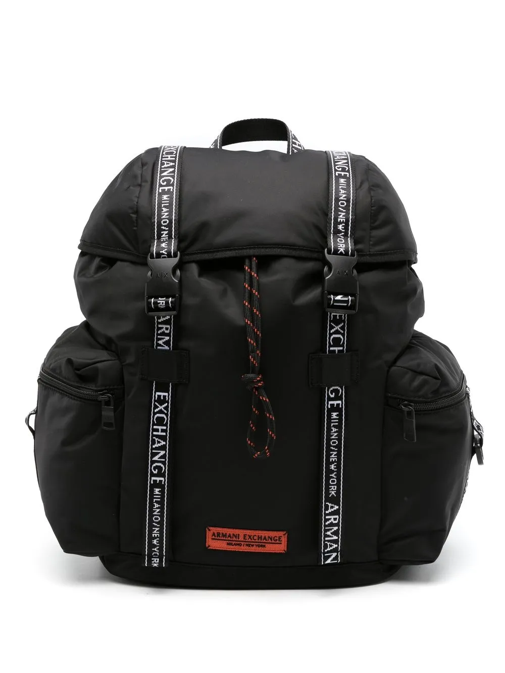 

Armani Exchange logo-print backpack - Black
