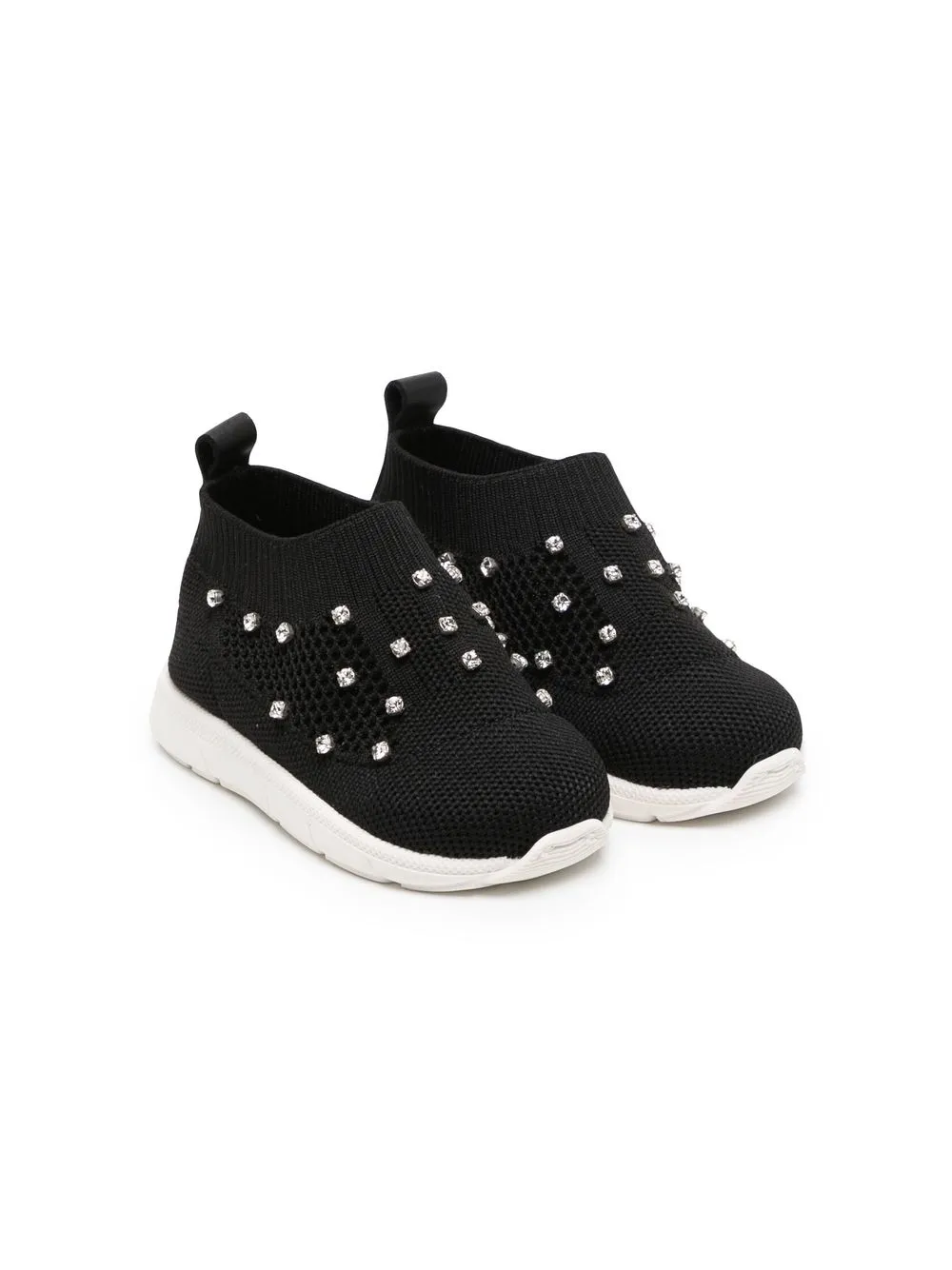 

BabyWalker Swarovski Crystal-embellished Speed-sock sneakers - Black