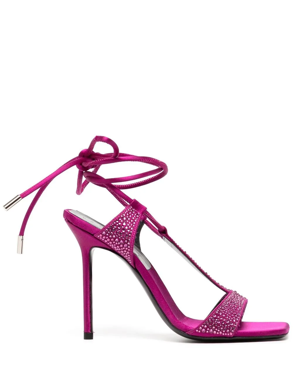 

Cesare Paciotti Kenny metallic tie-strap sandals - Purple