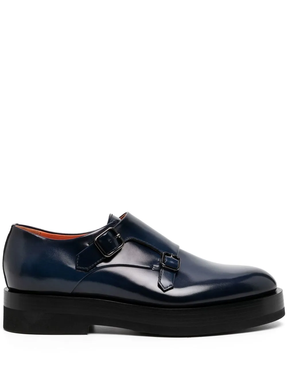 

Santoni leather monk-shoes - Blue