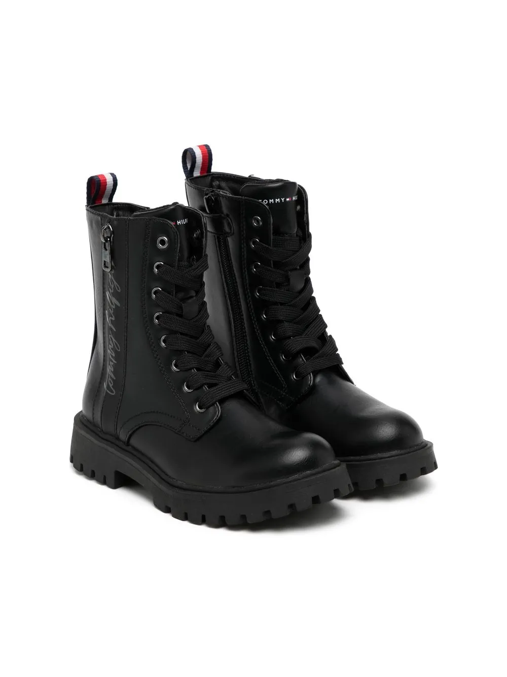 

Tommy Hilfiger Junior botines con logo lateral - Negro