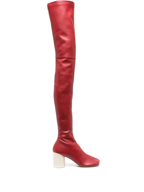 MM6 Maison Margiela Anatomic stretch thigh boots