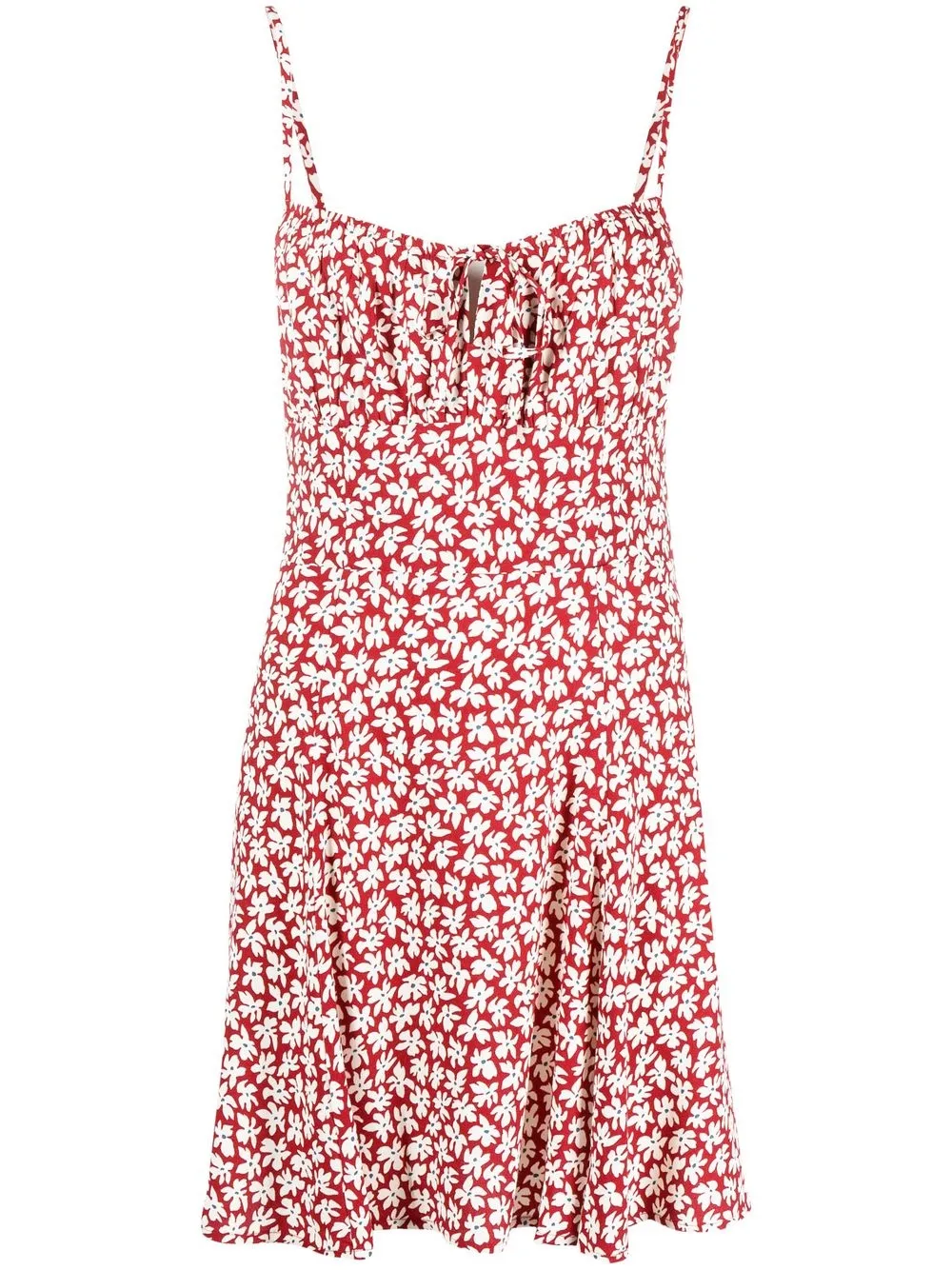 

Reformation Felix floral-print mini dress - Red