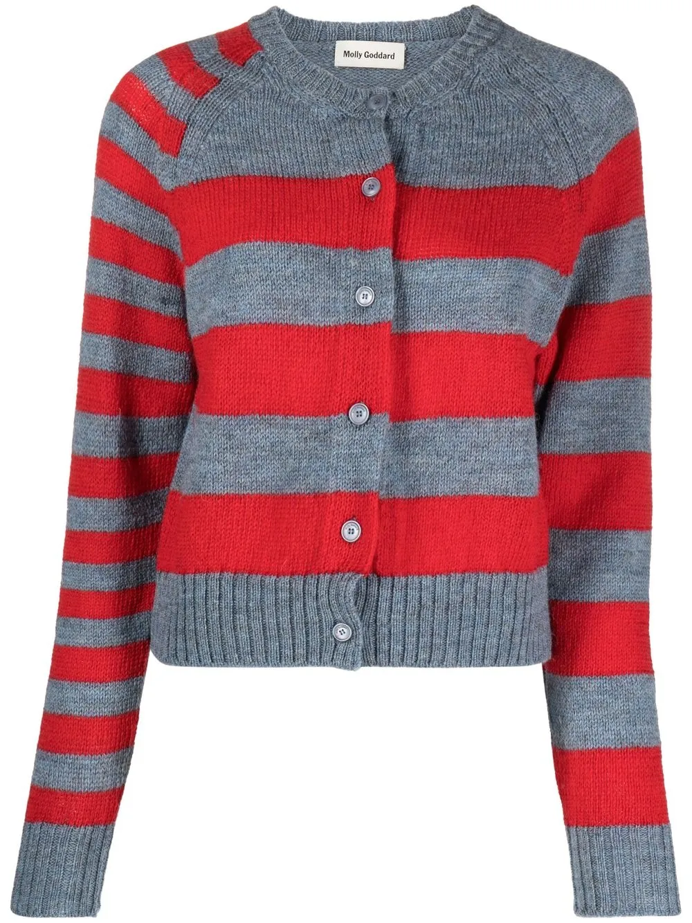 

Molly Goddard striped wool cardigan - Blue