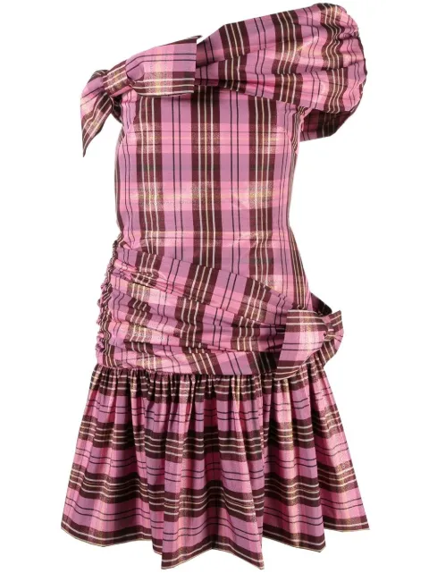 Molly Goddard Dimitria tartan-print mini dress