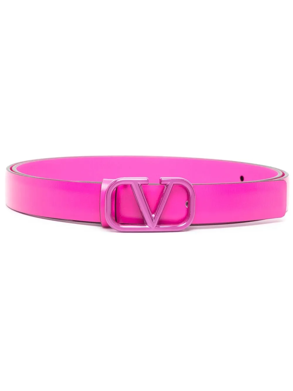 

Valentino Garavani VLogo Signature leather belt - Pink