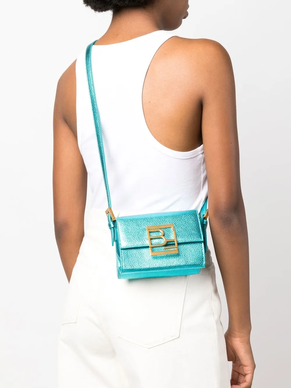 

BY FAR bolsa Fran mini - Azul