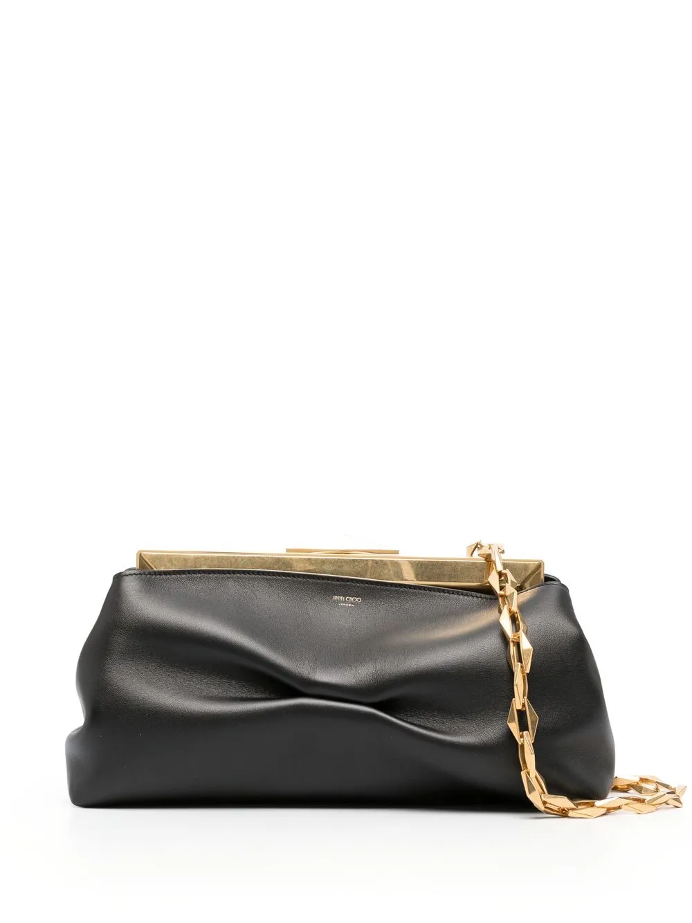 

Jimmy Choo Bonny leather clutch bag - Black