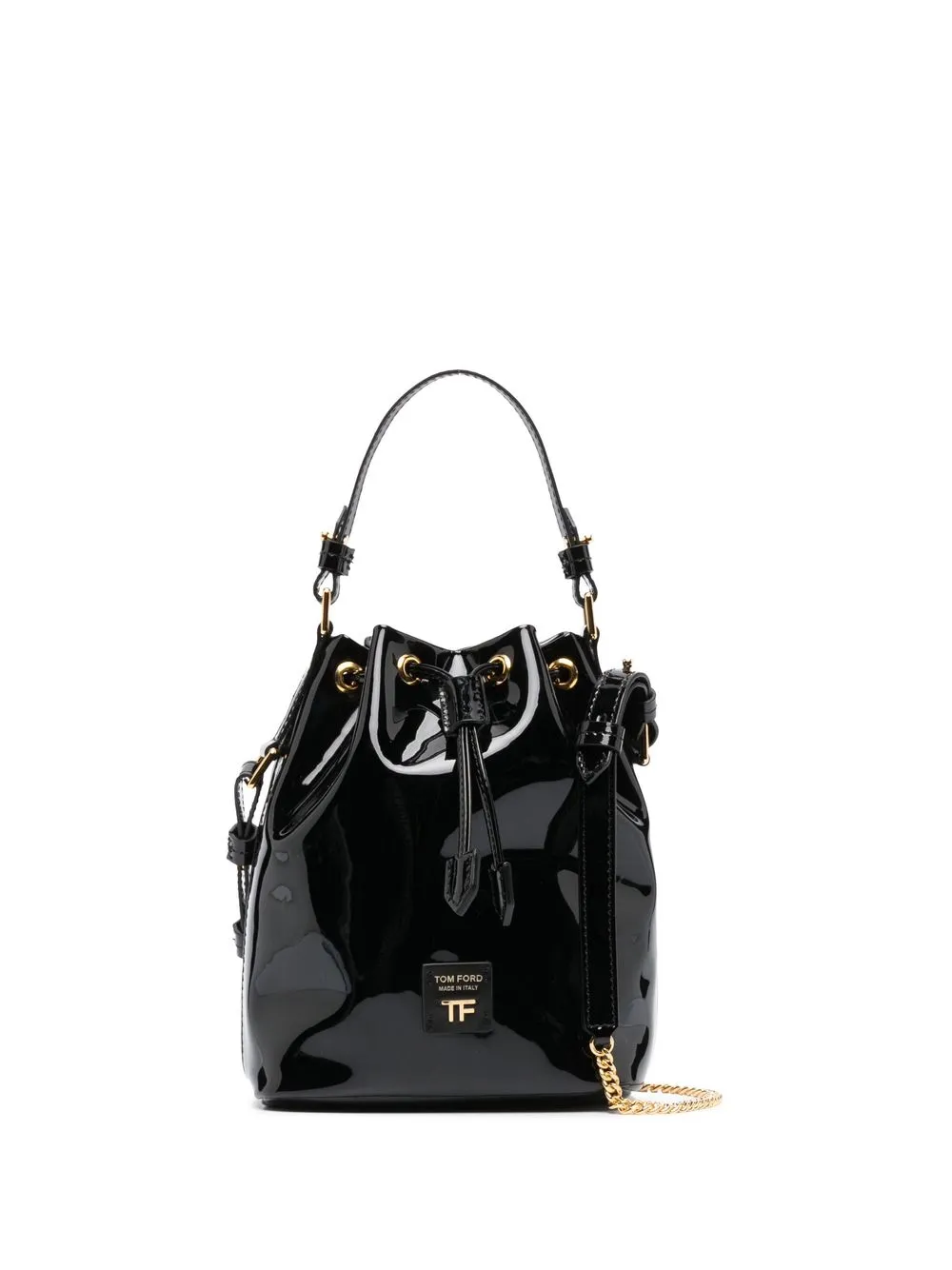 

TOM FORD small TF drawstring bucket bag - Black