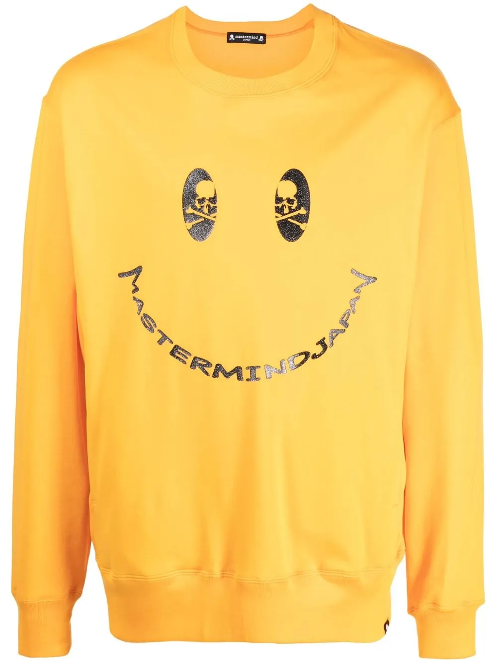 

Mastermind Japan smiley face-print crew neck sweatshirt - Yellow