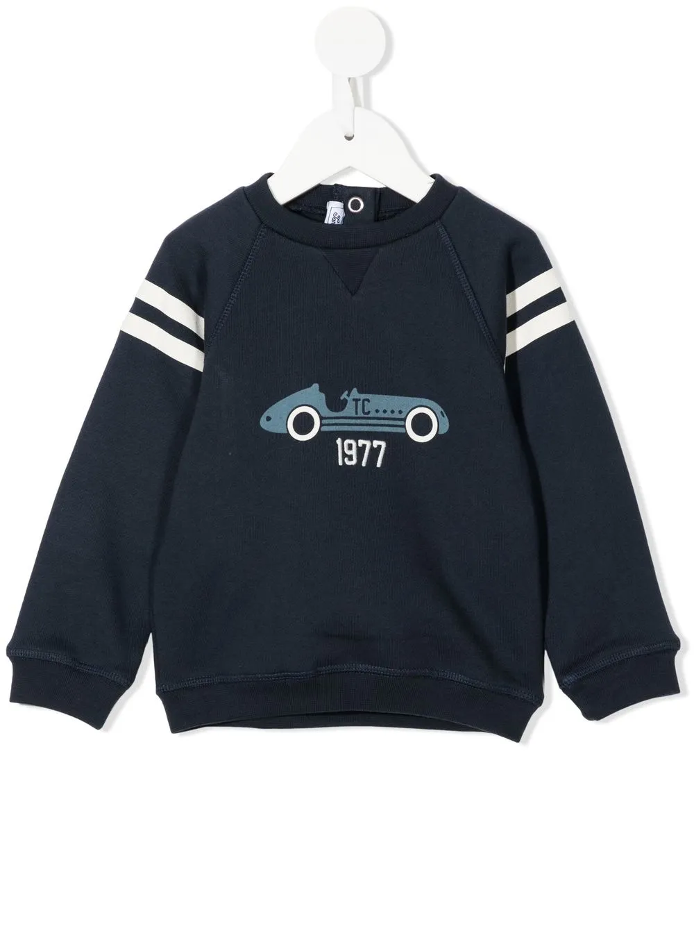 Tartine Et Chocolat Babies' Graphic-print Cotton Sweatshirt In Blue