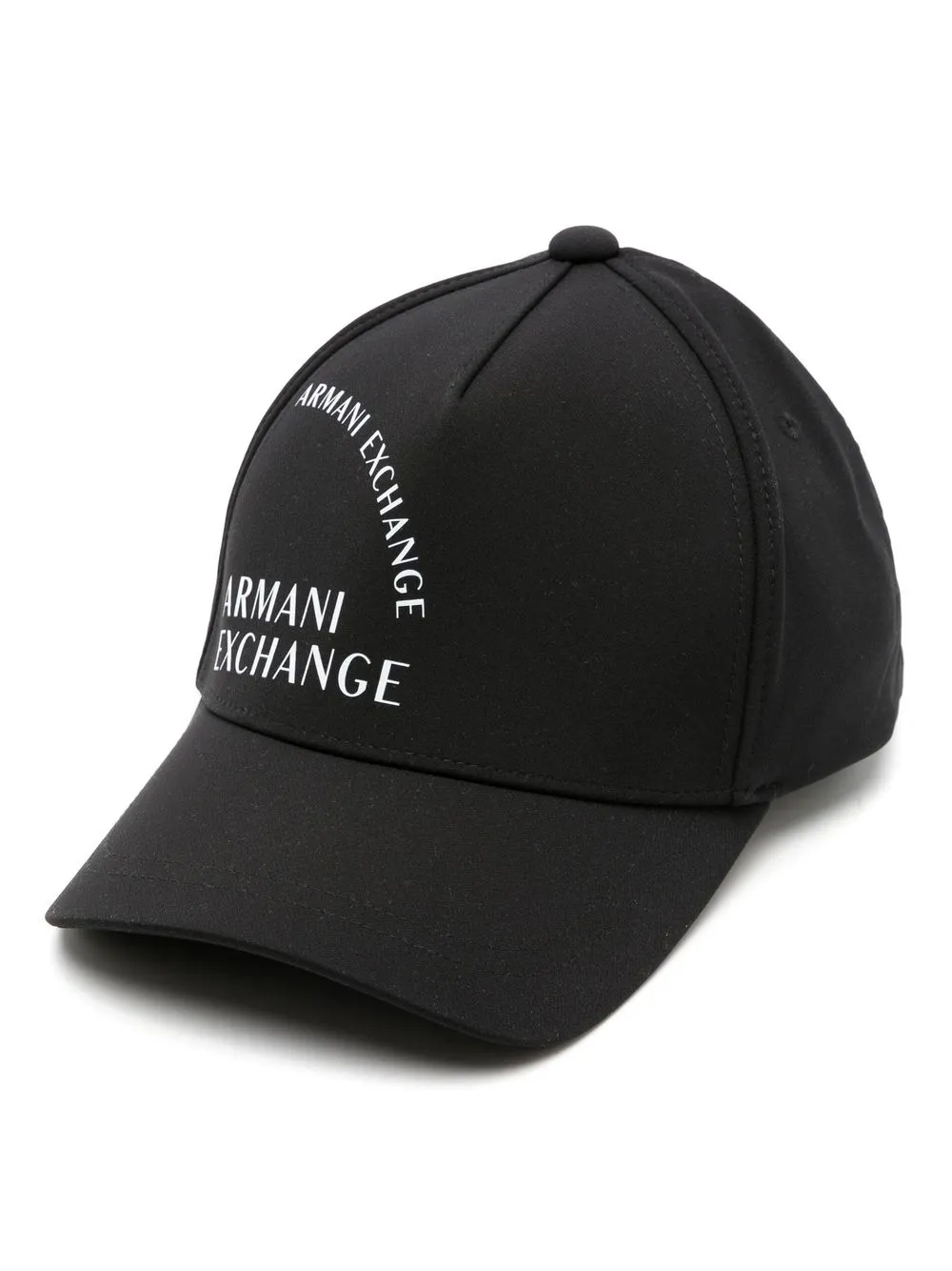 

Armani Exchange buckled logo-print cap - Black