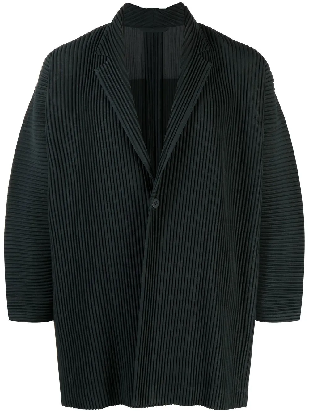 

Homme Plissé Issey Miyake plissé-effect single-button jacket - Green