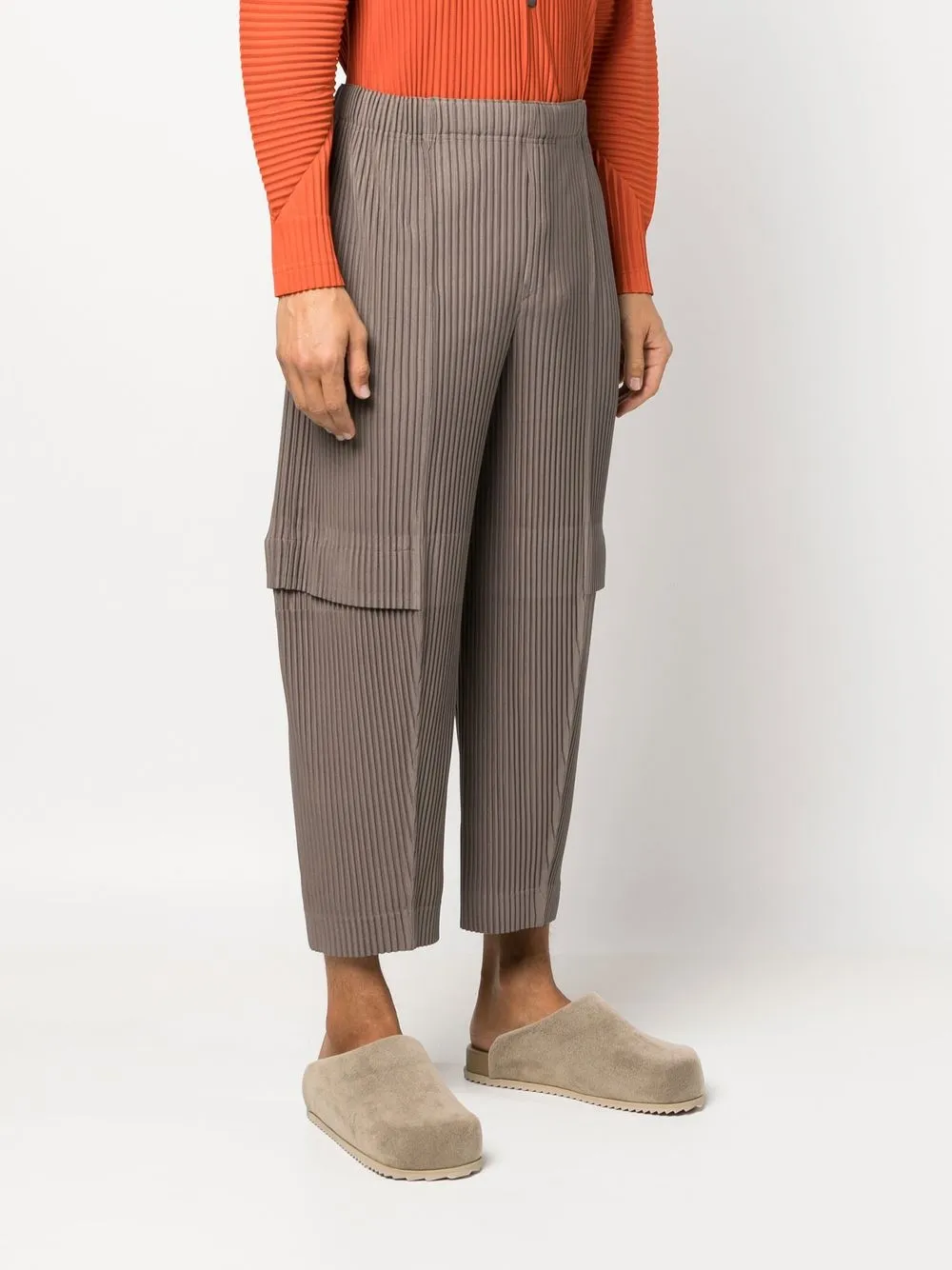 Homme Plissé Issey Miyake Cropped Cargo Trousers - Farfetch