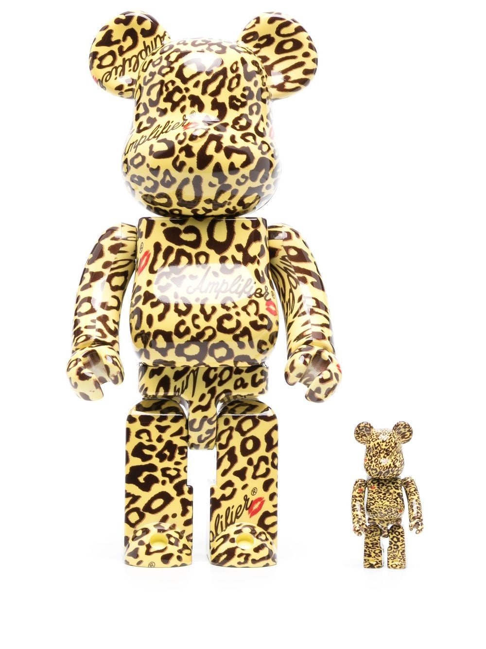 Medicom Toy Amplifier Leopard-print Be@rbrick 100% And 400% Figure Set In Yellow
