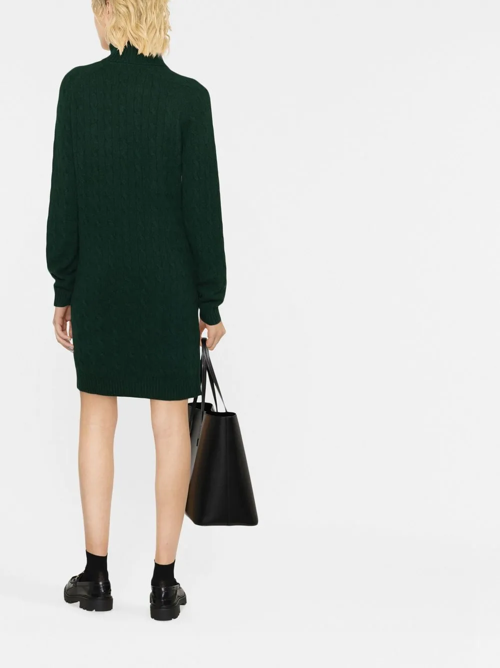 Straight knit dress with ruff collar sale