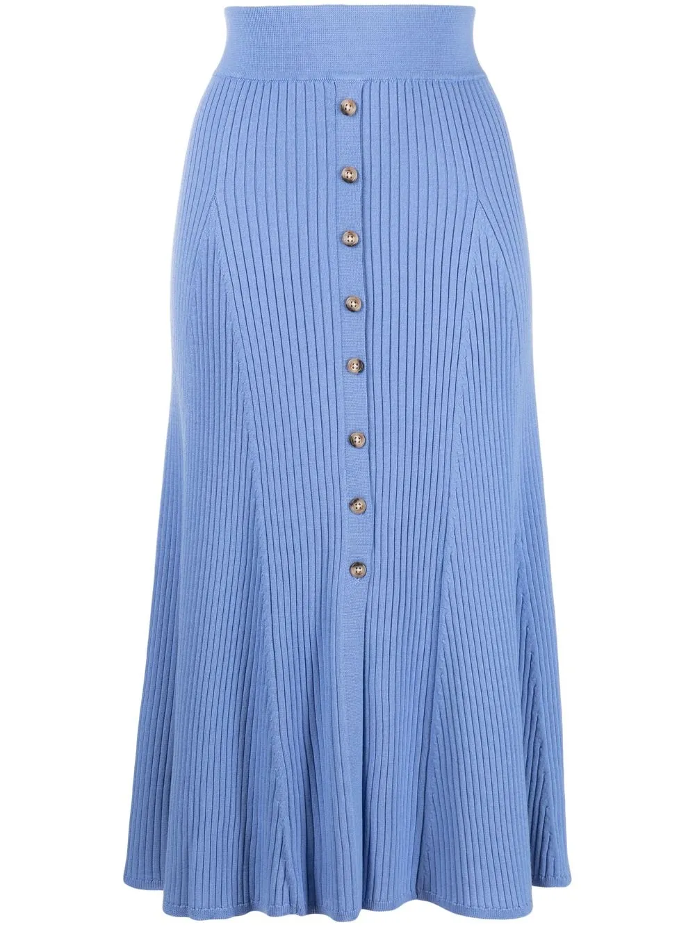 

Polo Ralph Lauren falda midi tejida con botones - Azul