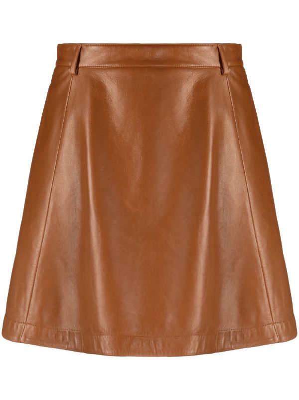 Polo Ralph Lauren A-line Leather Skirt - Farfetch