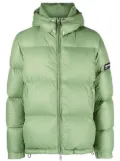 White:Space Scott logo-patch padded jacket - Green