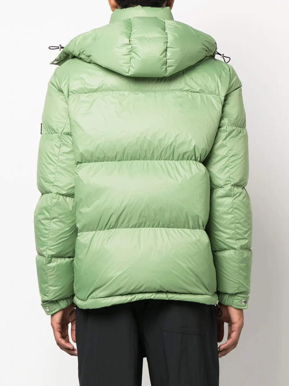 Whitespace Scott Logo-patch Padded Jacket In Grün