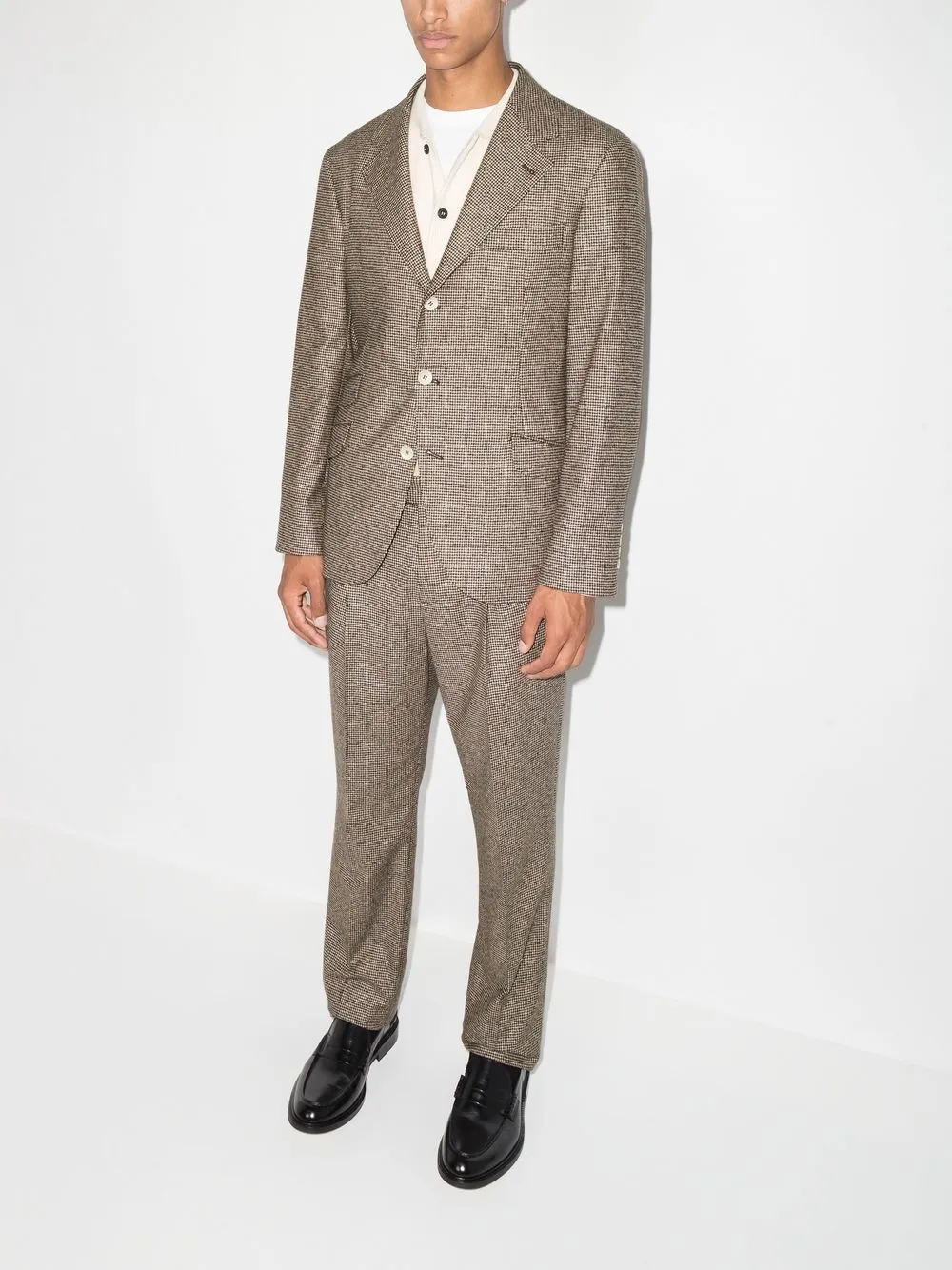 Brunello Cucinelli houndstooth-pattern single-breasted blazer | Single Breasted Suits | Image 2