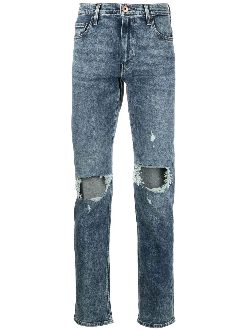 

PAIGE Lennox Jorgensen Destructed slim-fit jeans - Blue