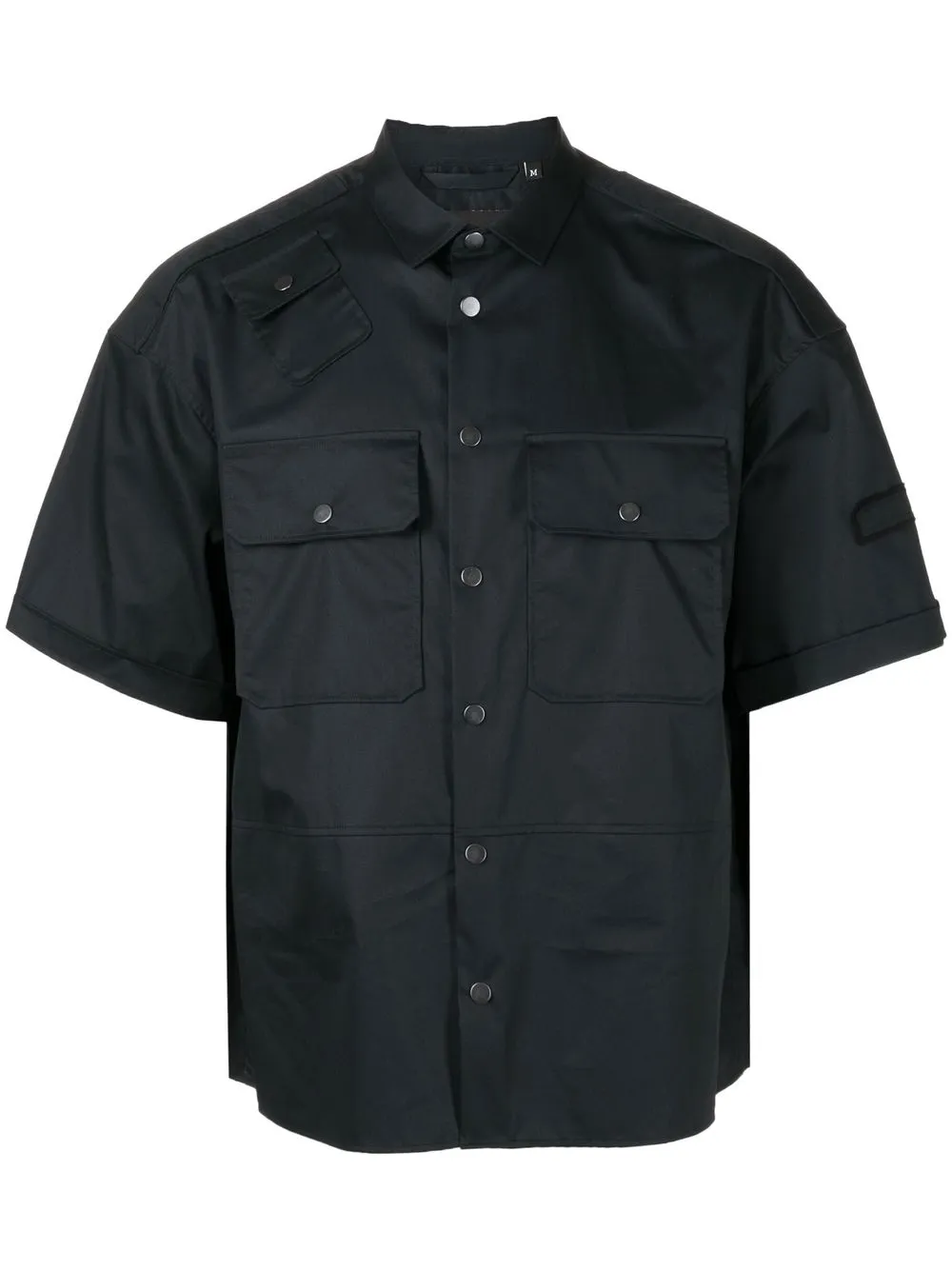 

Neil Barrett flap-pocket button-up shirt - Black