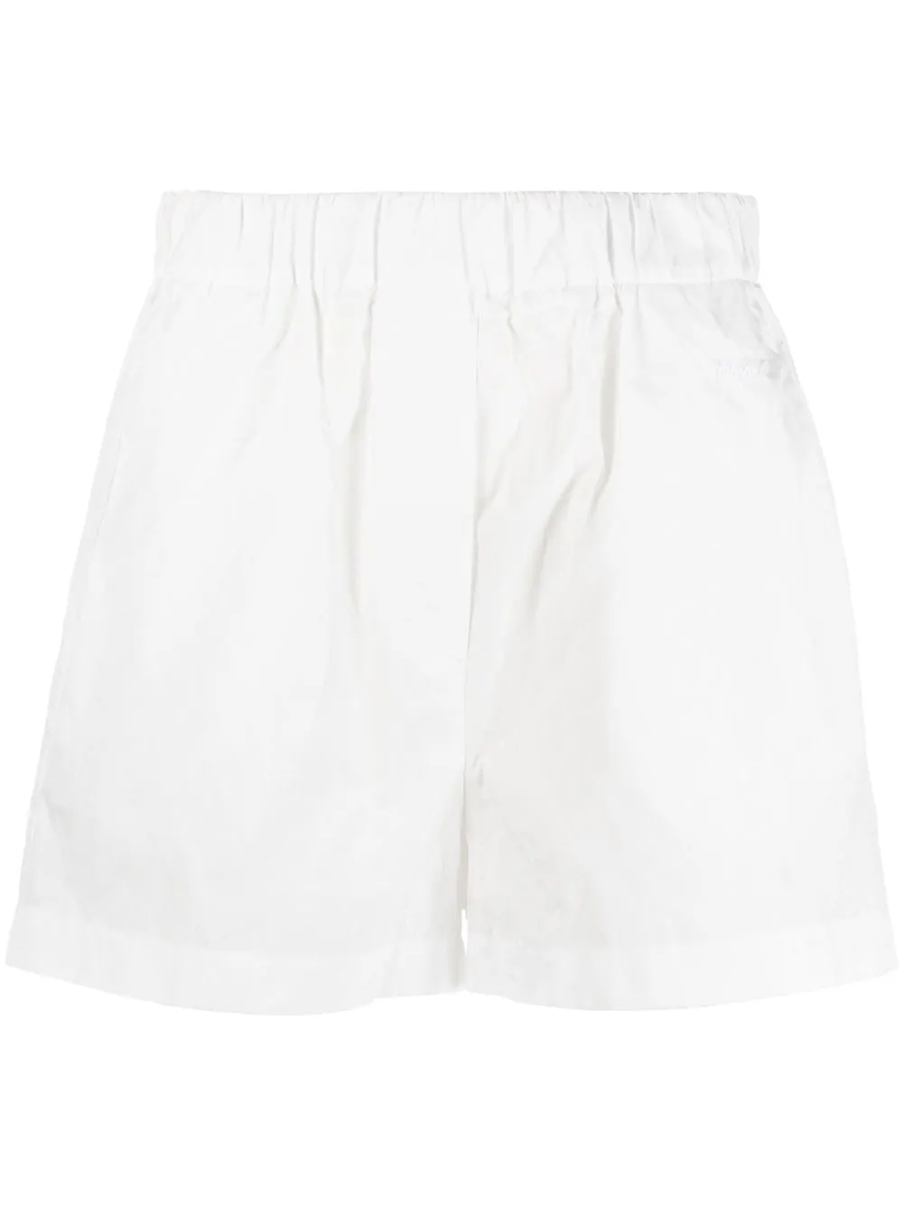 

MSGM high-rise fitted shorts - White