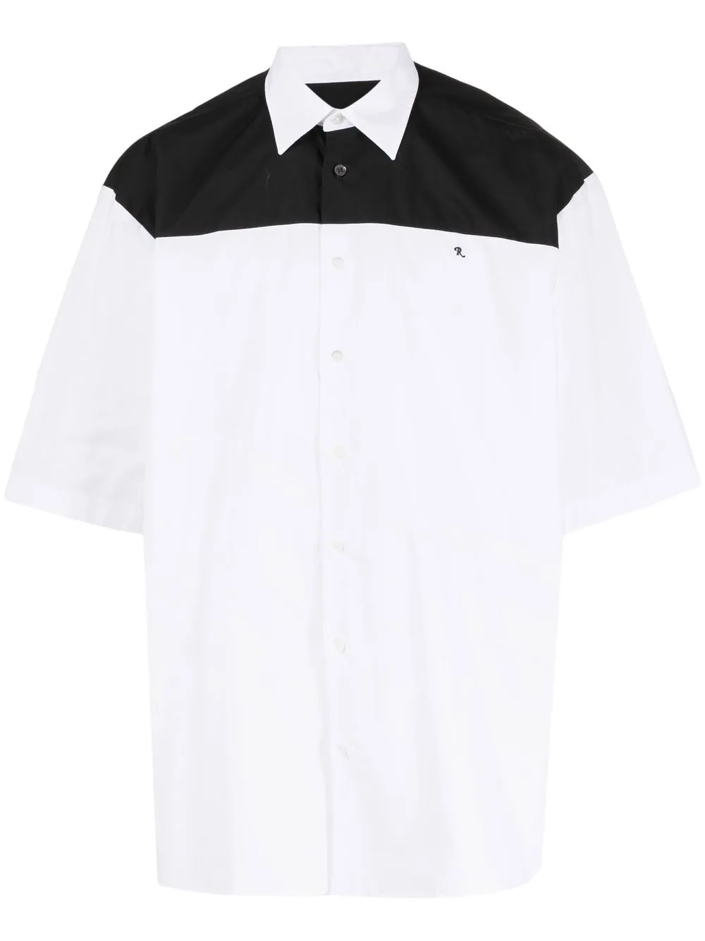 

Raf Simons colour-block print shirt - White