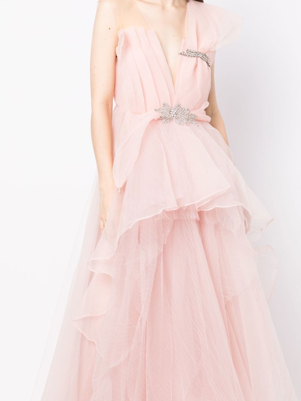 TUVANAM crystal-embellished Tulle Gown - Farfetch