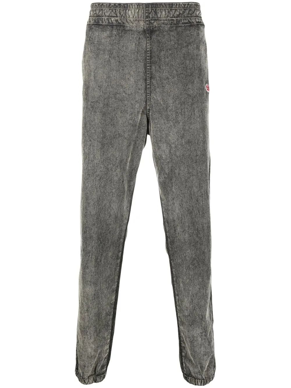 

Diesel logo-patch tapered-leg trousers - Grey