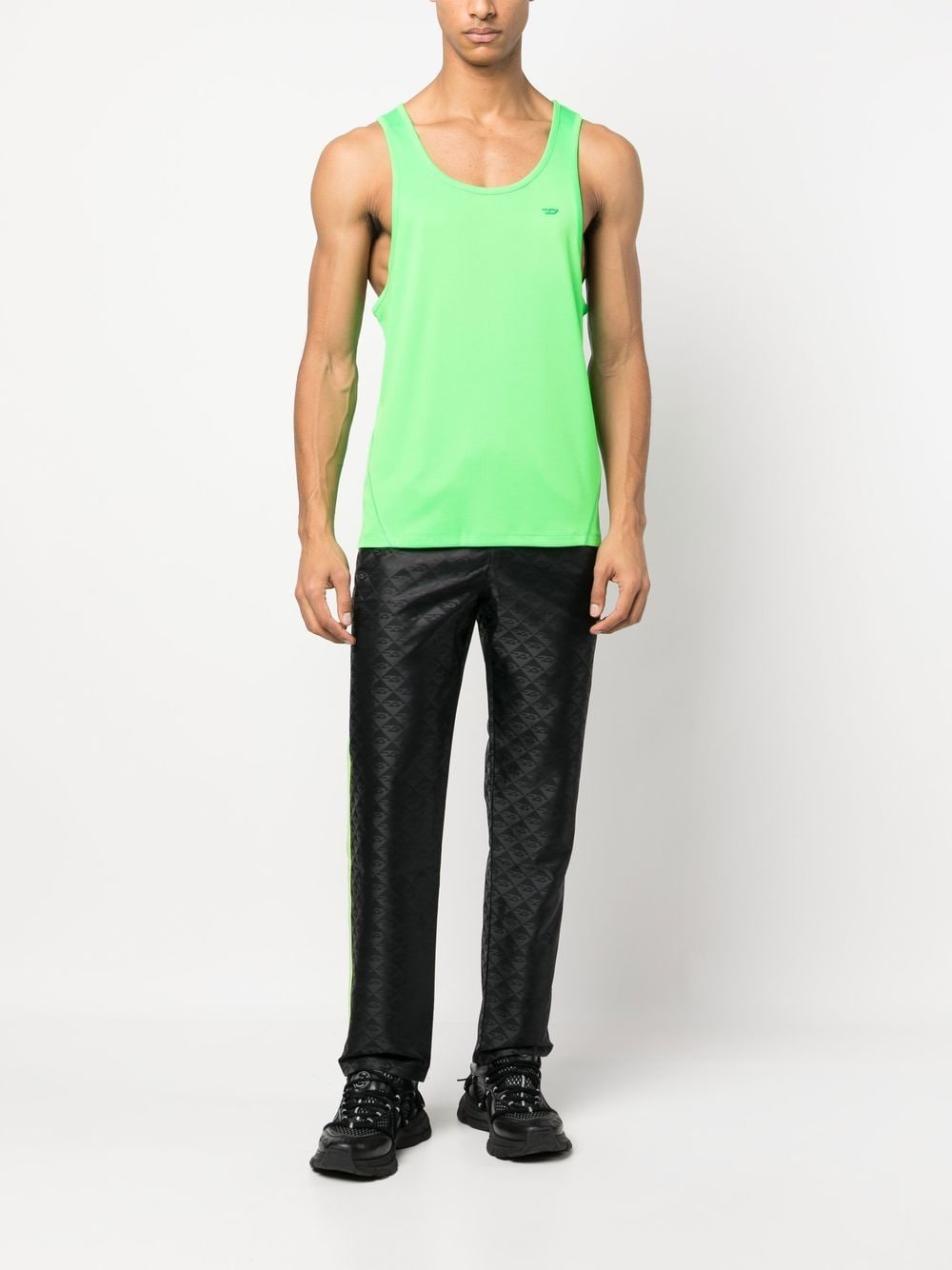 Diesel Top met logoprint - Groen