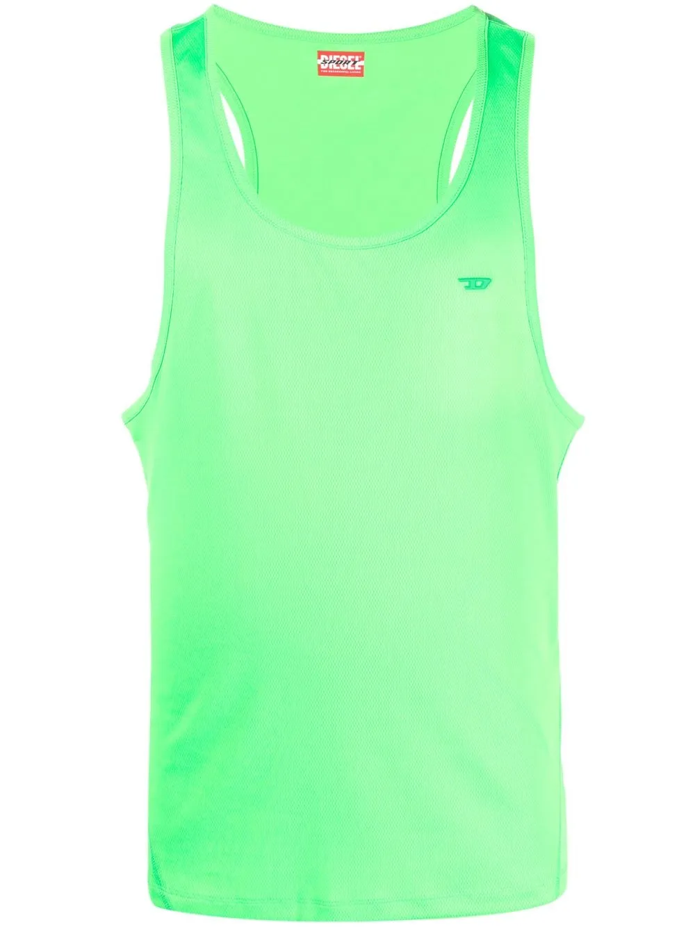 

Diesel logo-print performance top - Green