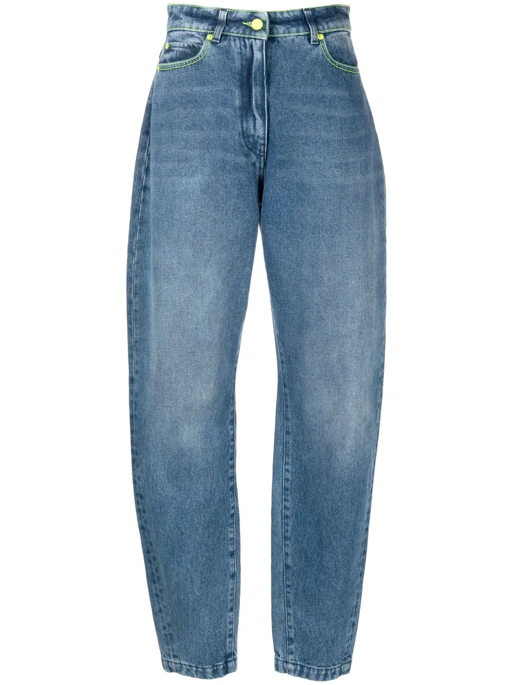 

MSGM contrast-stitching wide-tapered jeans - Blue