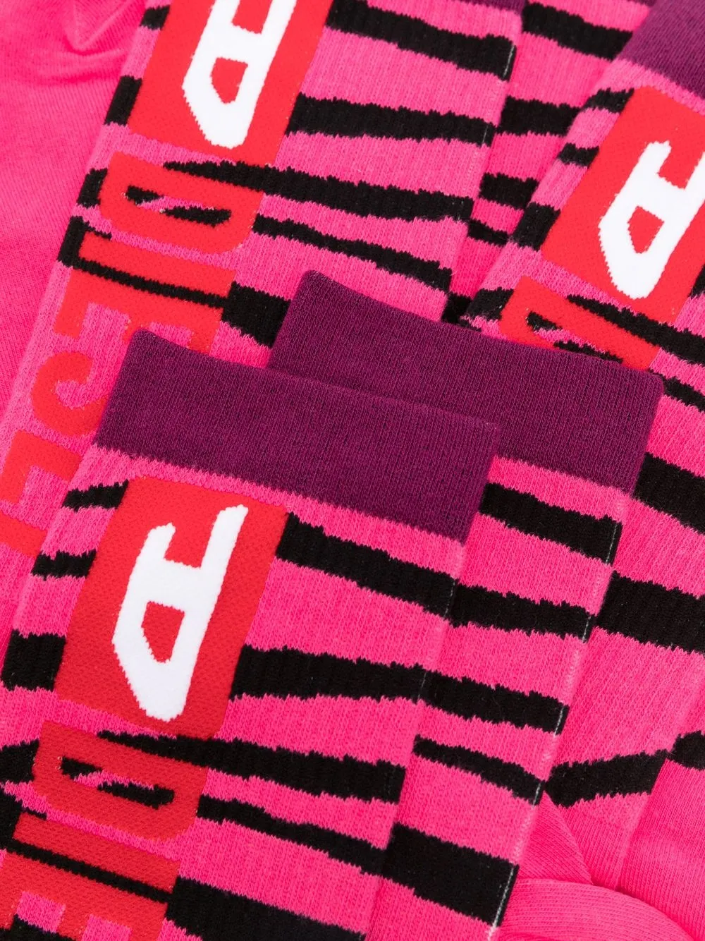Diesel Sokken met zebraprint - Roze
