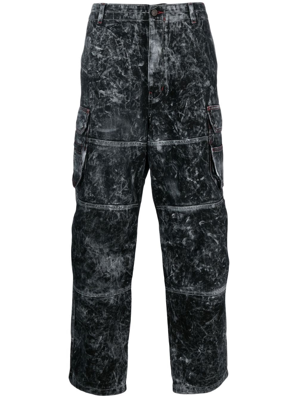 Diesel Acid-wash Straight-leg Jeans In 蓝色