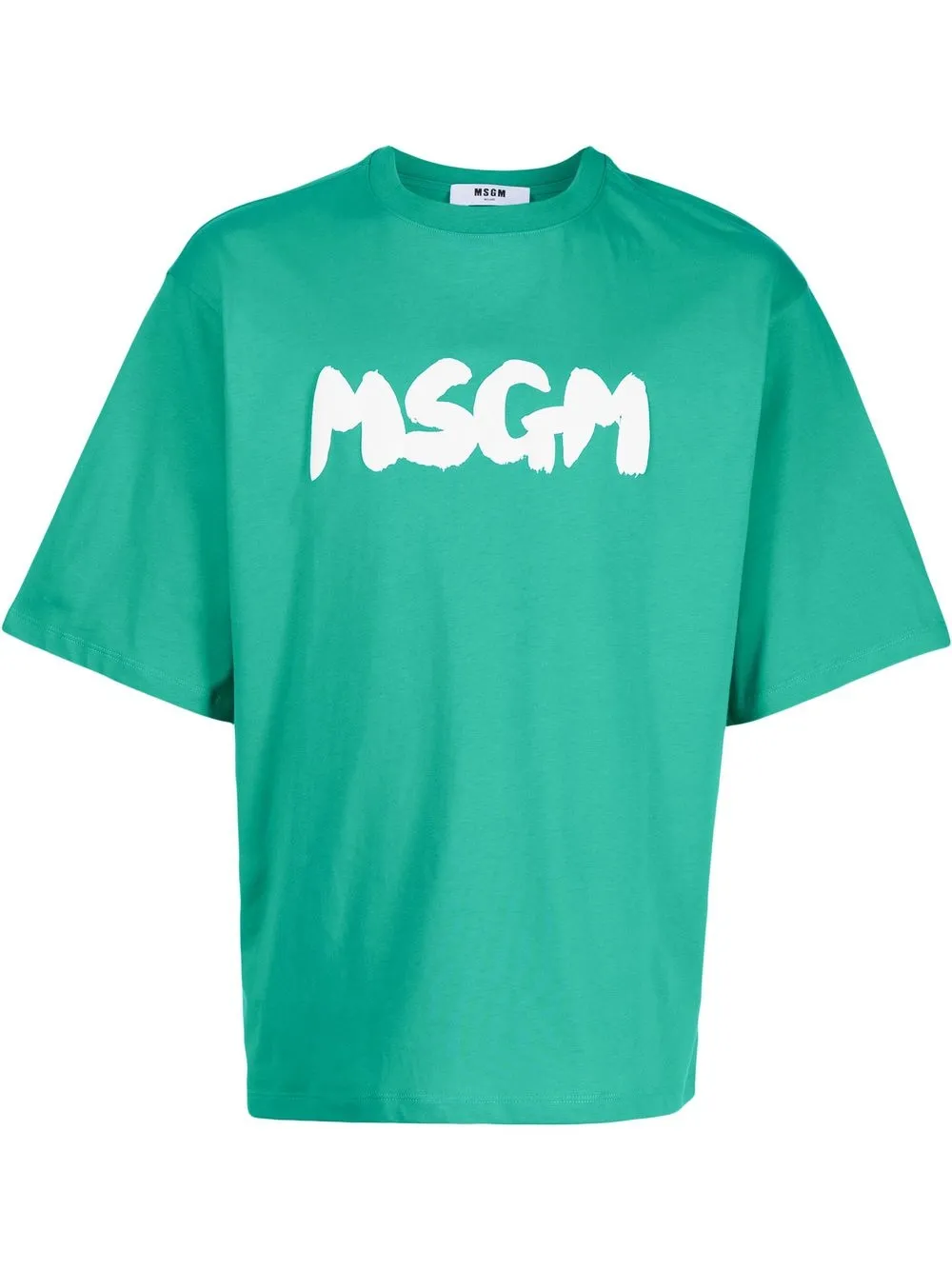 

MSGM logo-print cotton T-shirt - Green