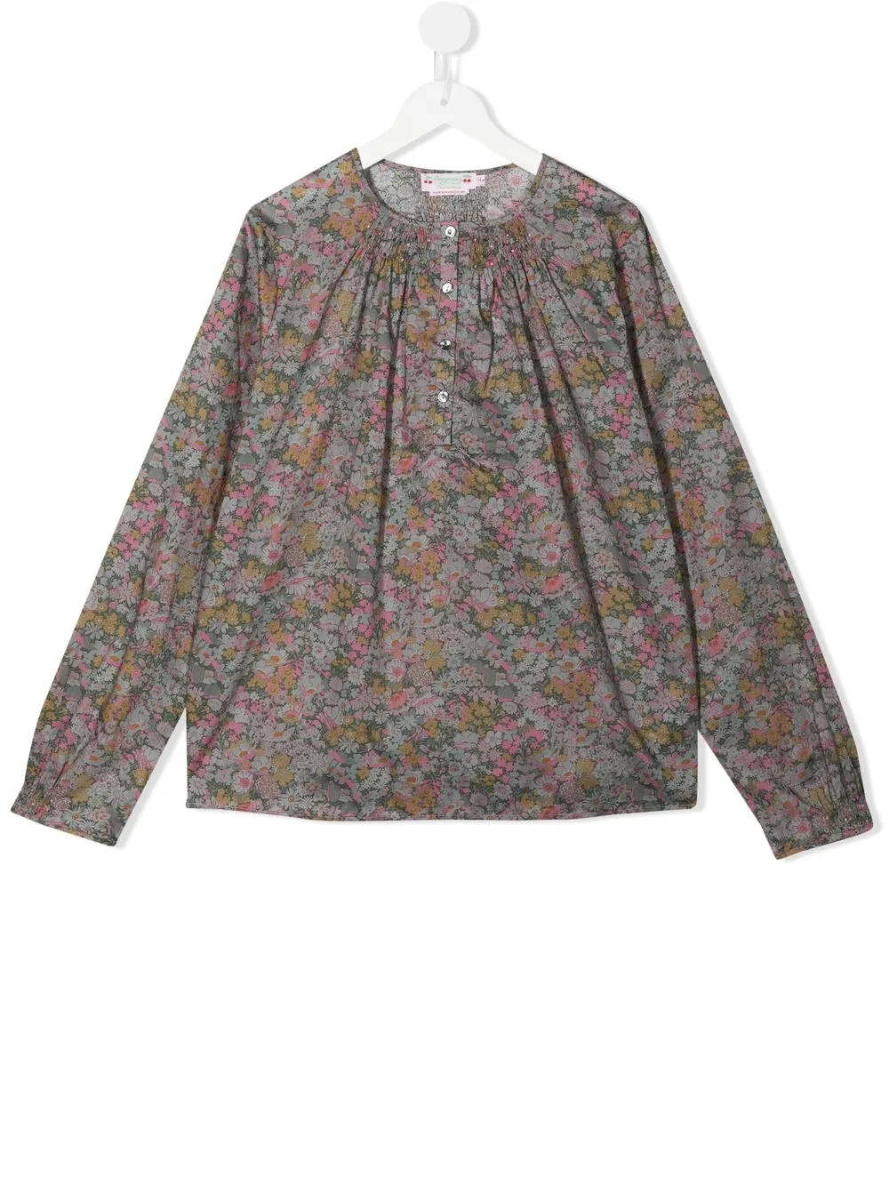 

Bonpoint TEEN floral-print cotton long-sleeve blouse - Multicolour