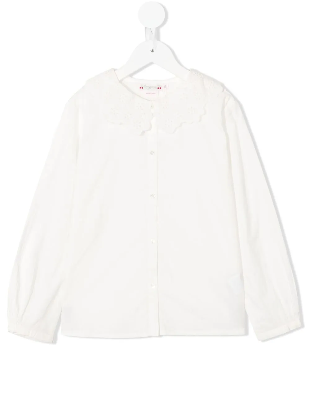 

Bonpoint blusa con bordado inglés - Blanco