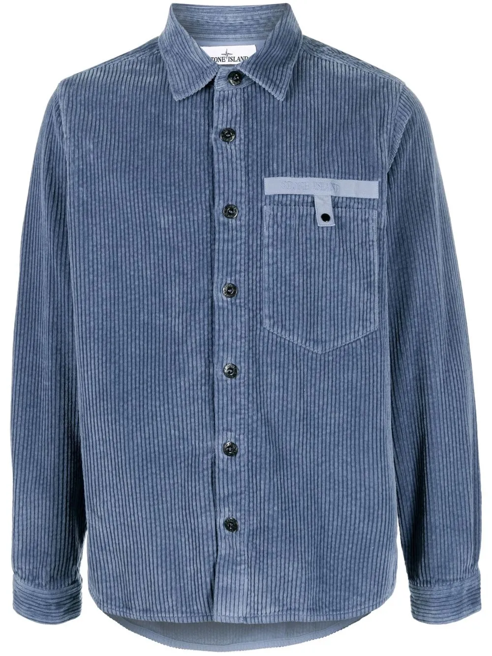 

Stone Island camisa con parche Compass - Azul