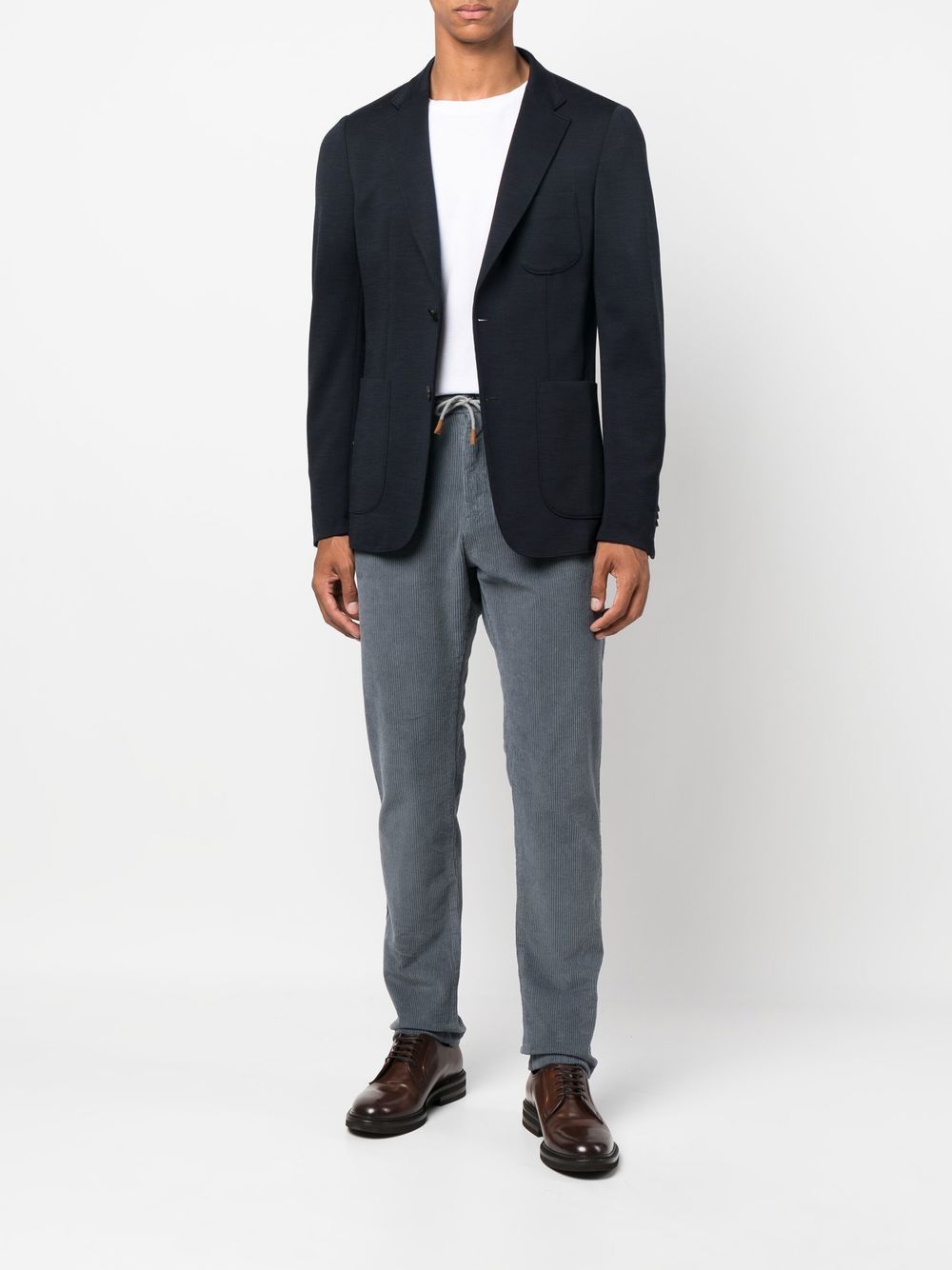 Eleventy Blue Corduroy Trousers - Farfetch