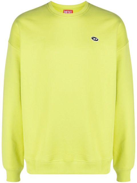 Diesel logo embroidery cotton sweatshirt