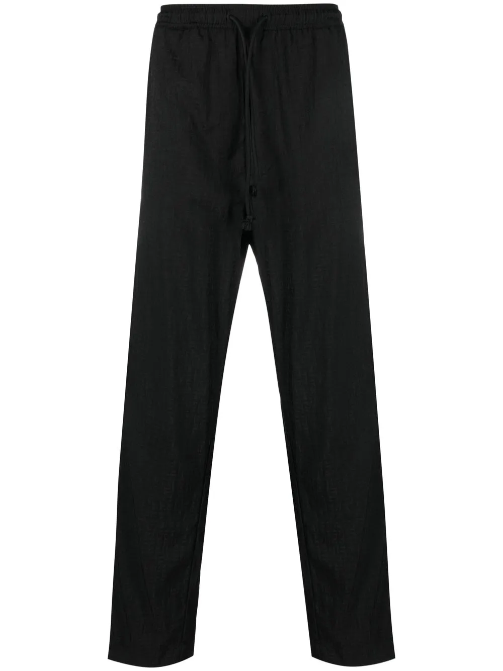 Diesel Logo-jacquard Straight-leg Trousers In Black