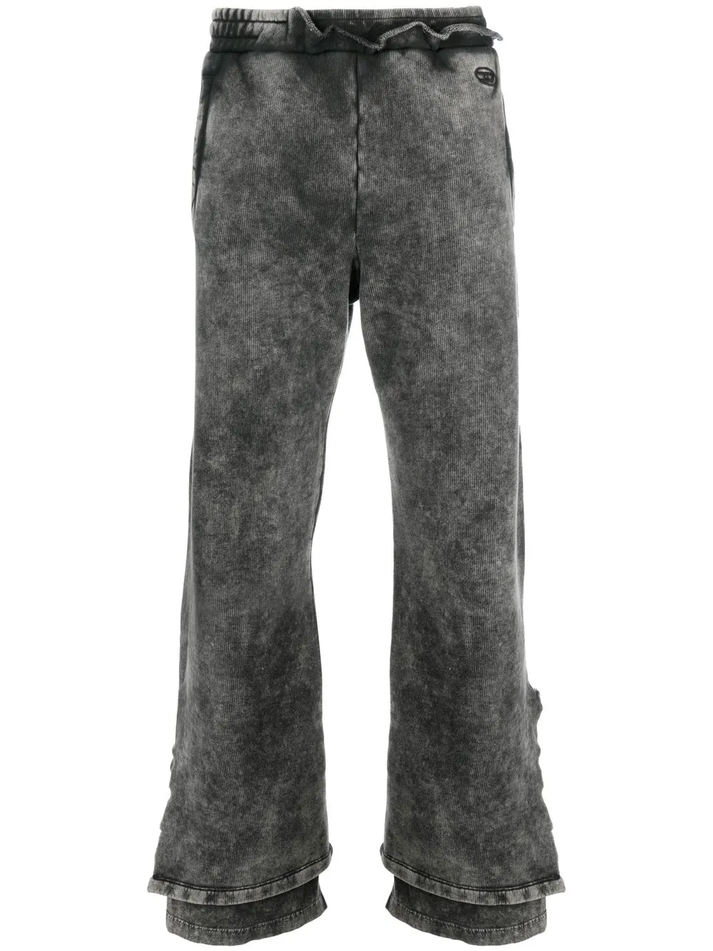 

Diesel pants anchos con logo bordado - Gris