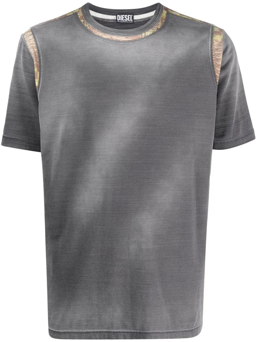 

Diesel playera con ribete militar - Gris